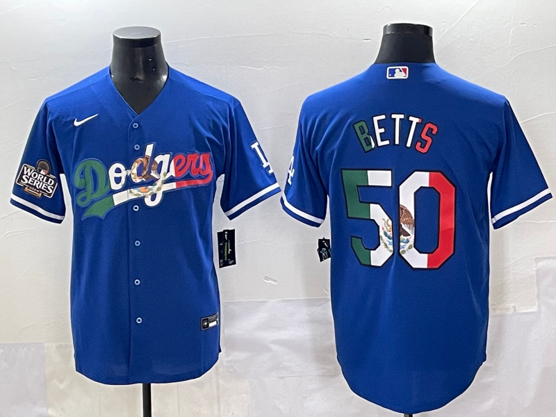 Men 2025 Los Angeles Dodgers #50 Betts Blue Nike 2025 MLB All Star Jersey style 002->los angeles dodgers->MLB Jersey